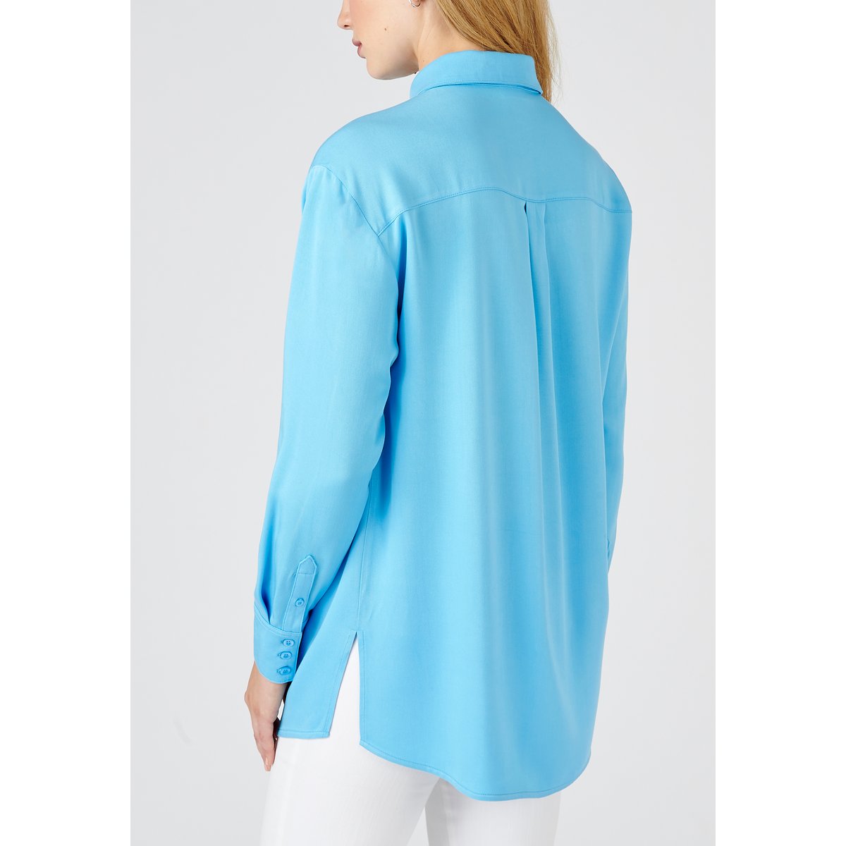 Chemisier-tunique fibres viscose Lenzing(TM) bleu céruléen, DAMART