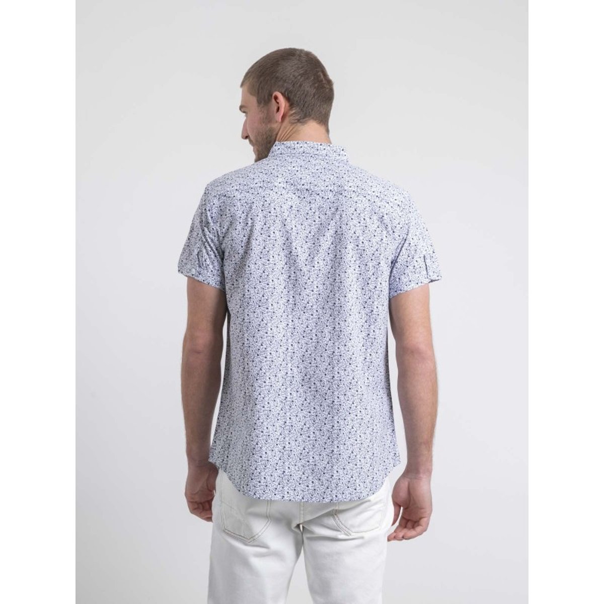 Chemise Manches Courtes Motifs Dulagon bleu marine, RITCHIE