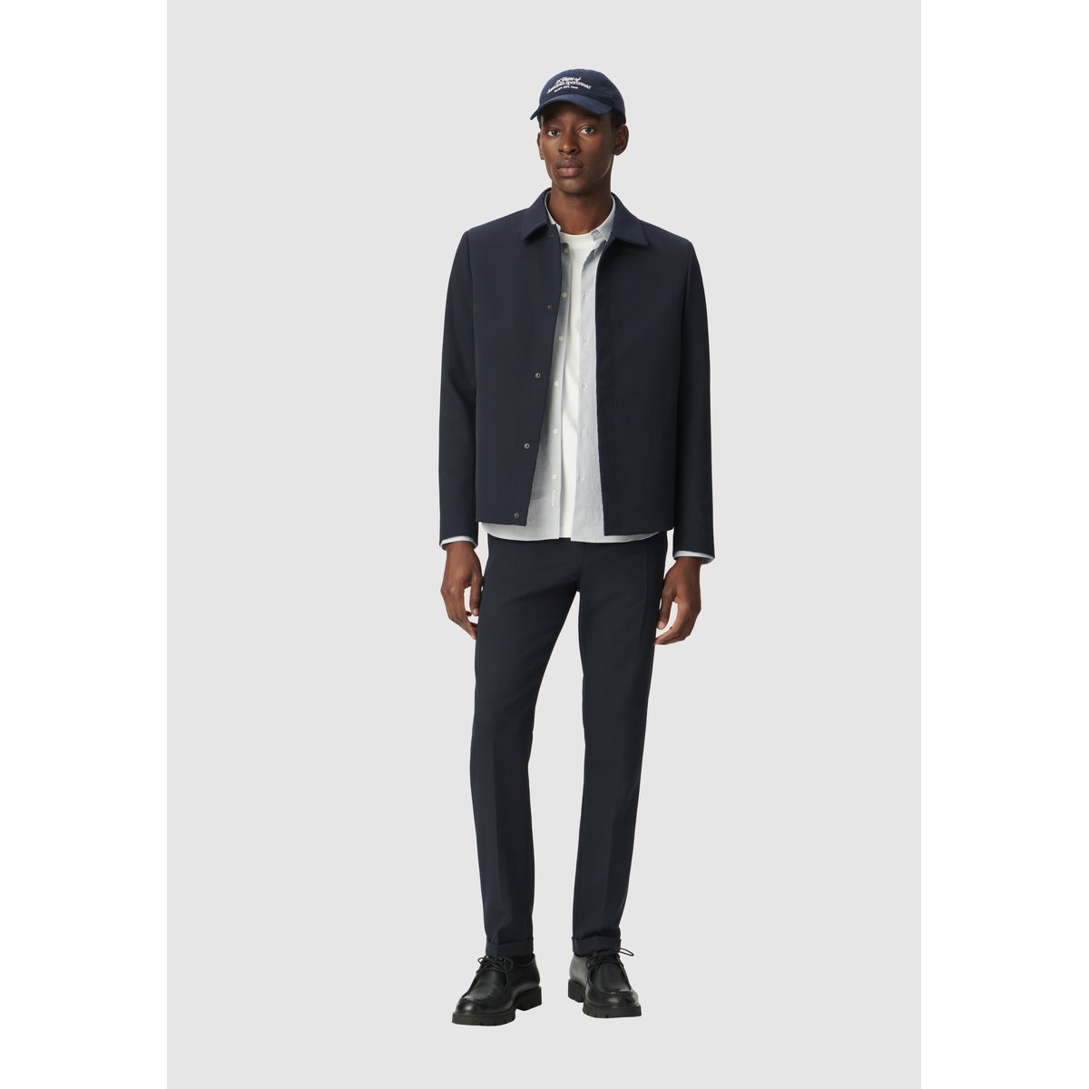 Blouson de costume pressions cachées bleu marine, IKKS