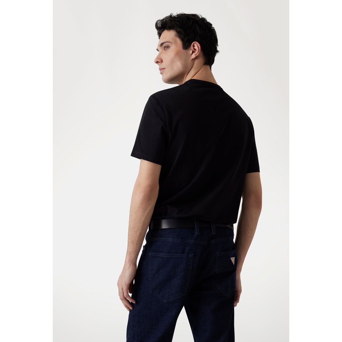 T-Shirt Logo Frontal noir, GUESS