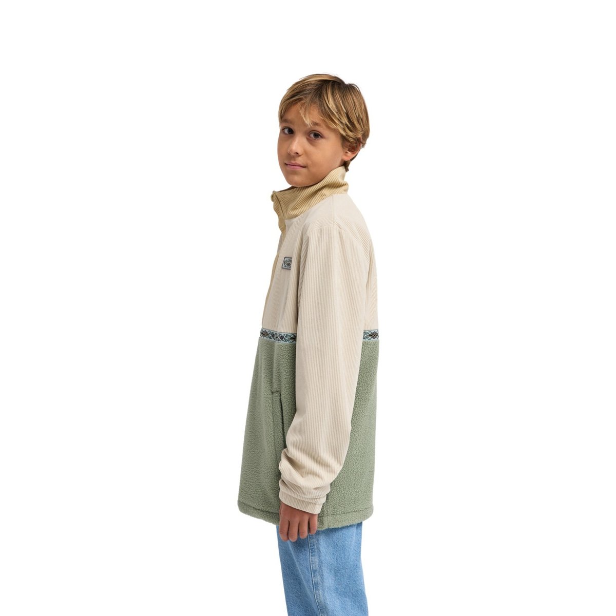 Polaire demi-zip SPACE LOBSTER Y beige khaki, BILLABONG