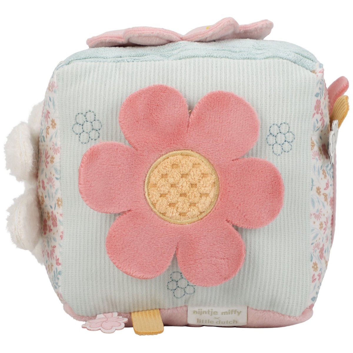 Cube d'activités bleu, rose, gris, beige, LITTLE DUTCH