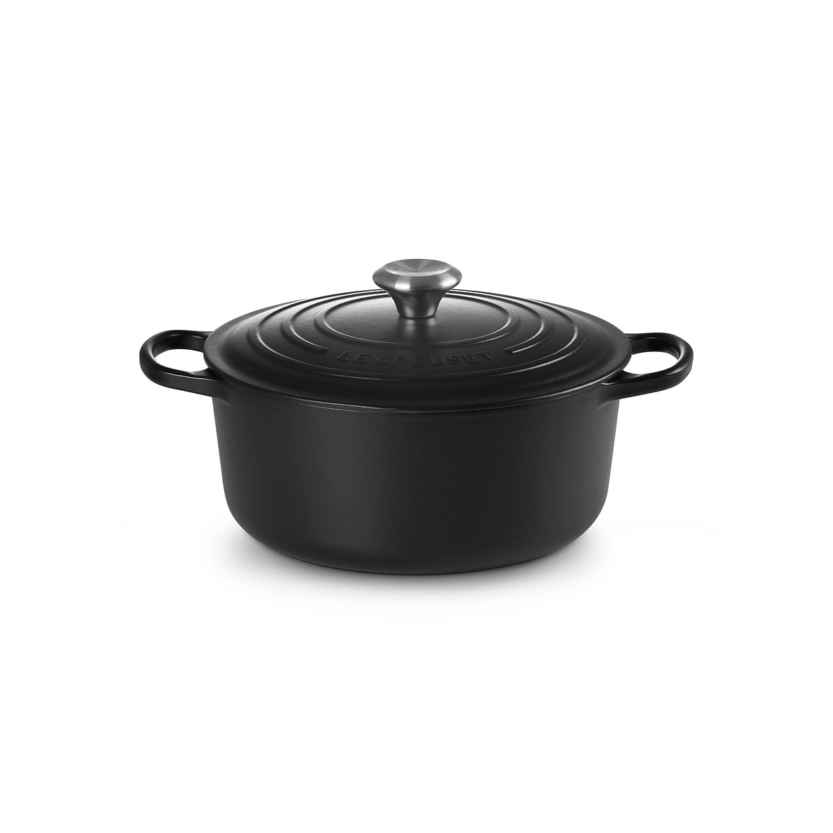 Cocotte Ronde Signature noir, LE CREUSET