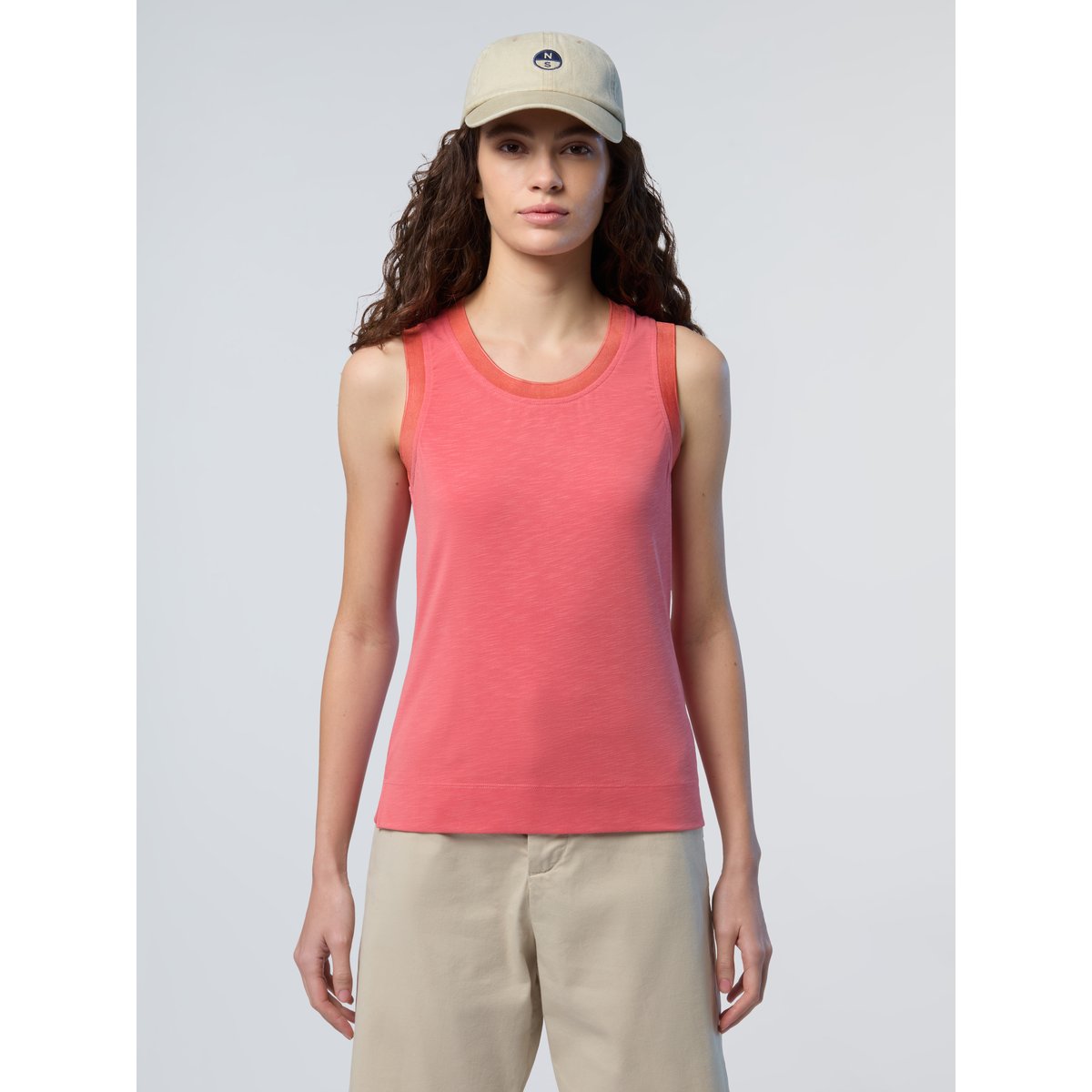 Débardeur jersey flammé corail épicé, NORTH SAILS