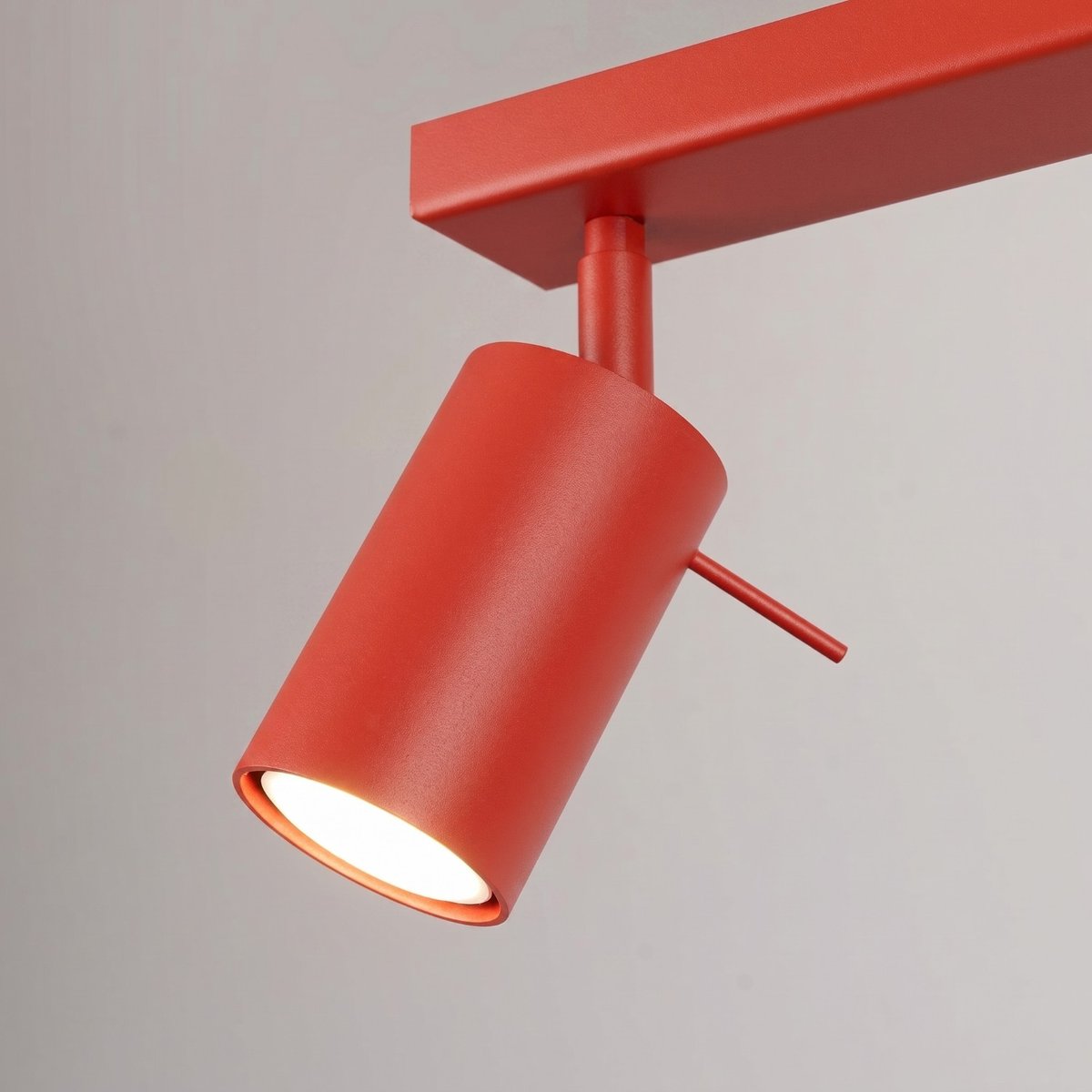 Plafonnier Acier Rouge GU10 3 RING rouge, EDEN