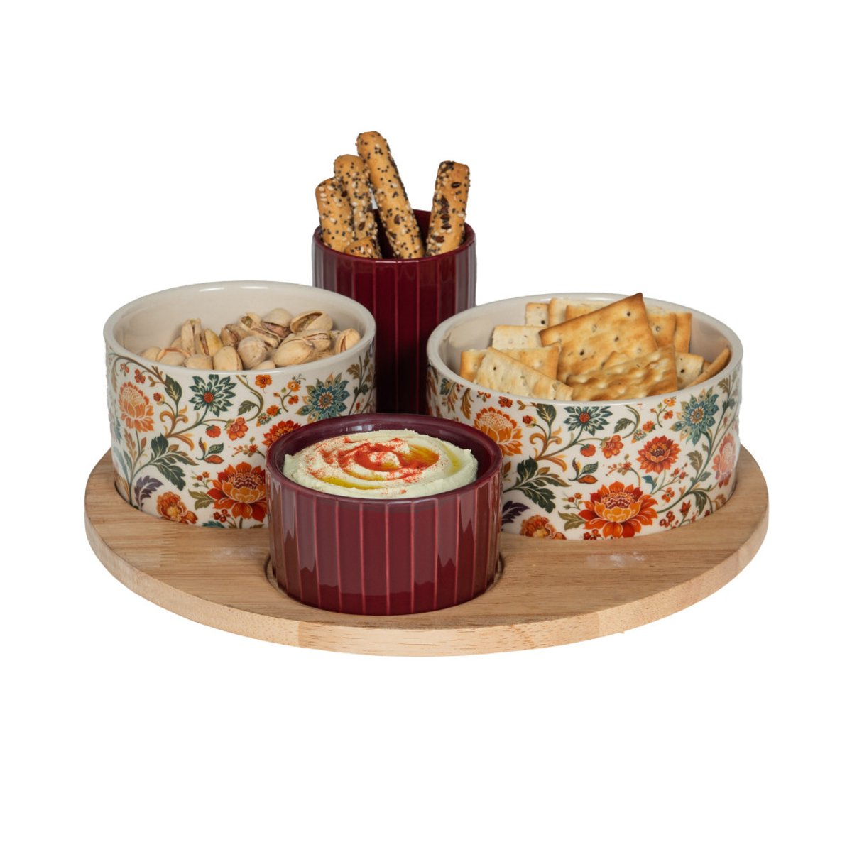 Service apéritif de 4 pièces Alba 28,5 cm - ALBA multicolore, TABLE PASSION