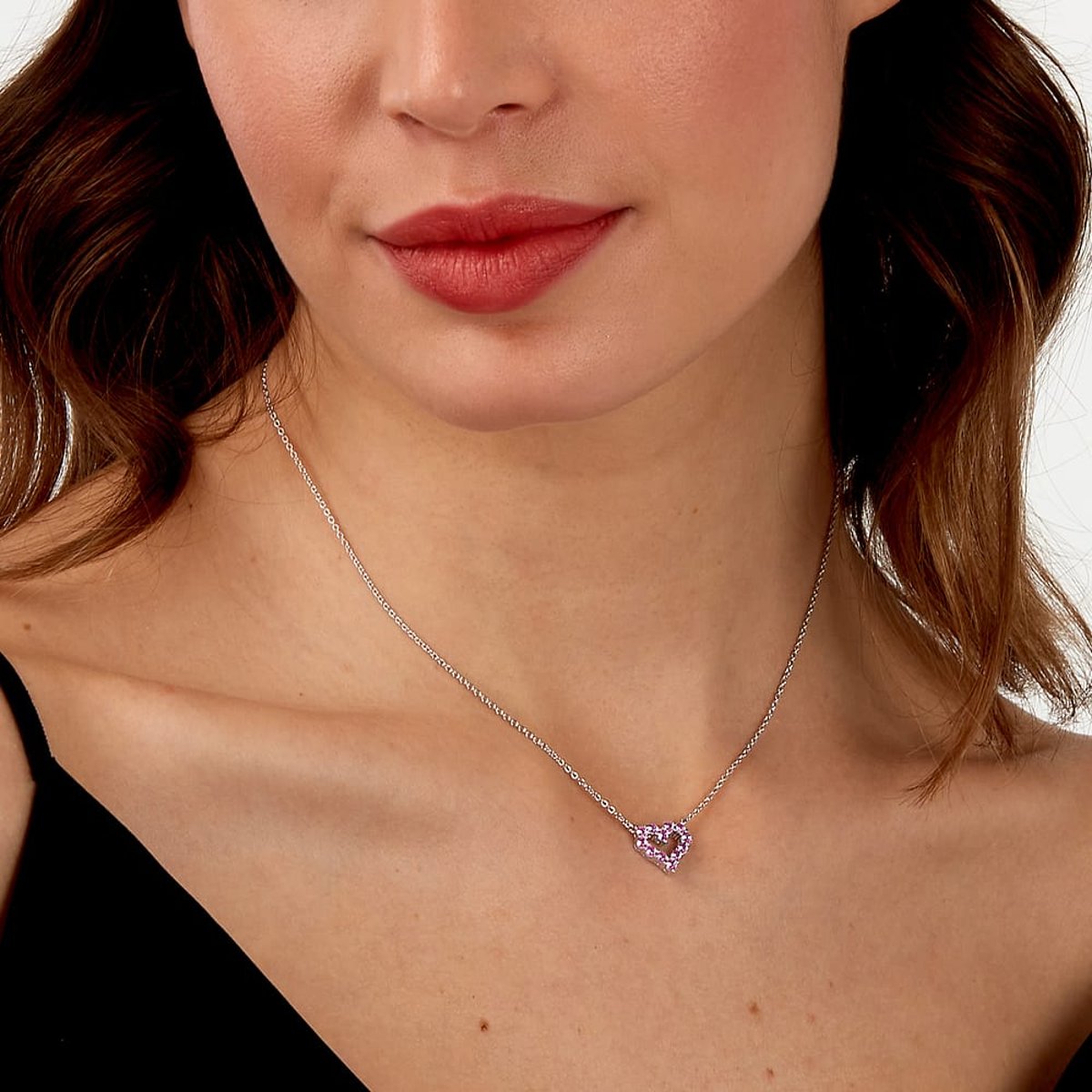 Collier en acier, cristaux, ipg TESORI rose, MORELLATO