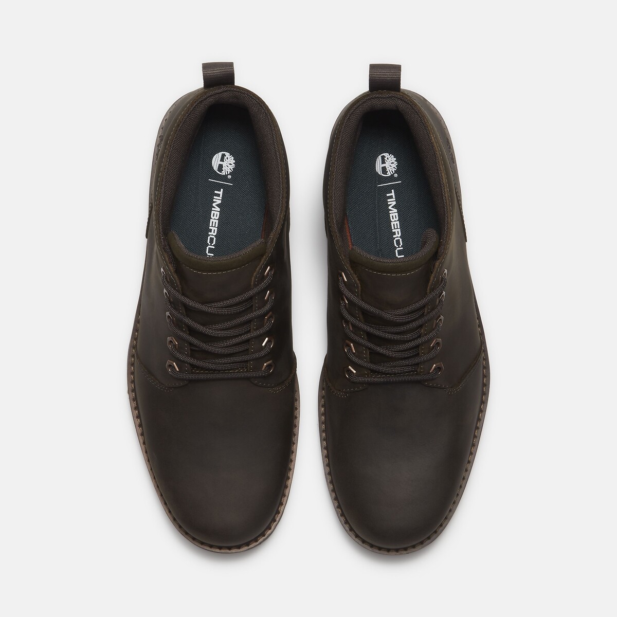 Bottines à lacets en cuir BRITTON ROAD MID LACE CHUKKA kaki foncé, TIMBERLAND