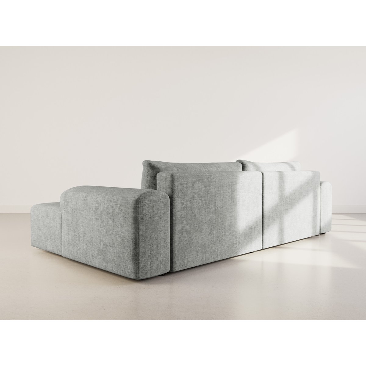 Canapé d'Angle Convertible 4 places - REBECCA gris, BEST MOBILIER