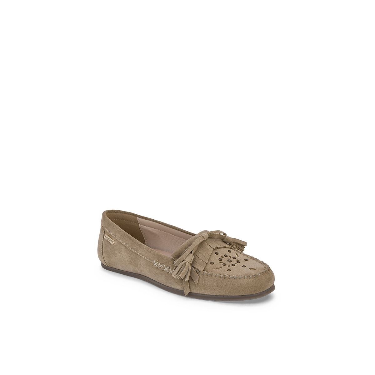 Mocassins en cuir suède, ZAMOC beige, LES TROPEZIENNES PAR M.BELARBI