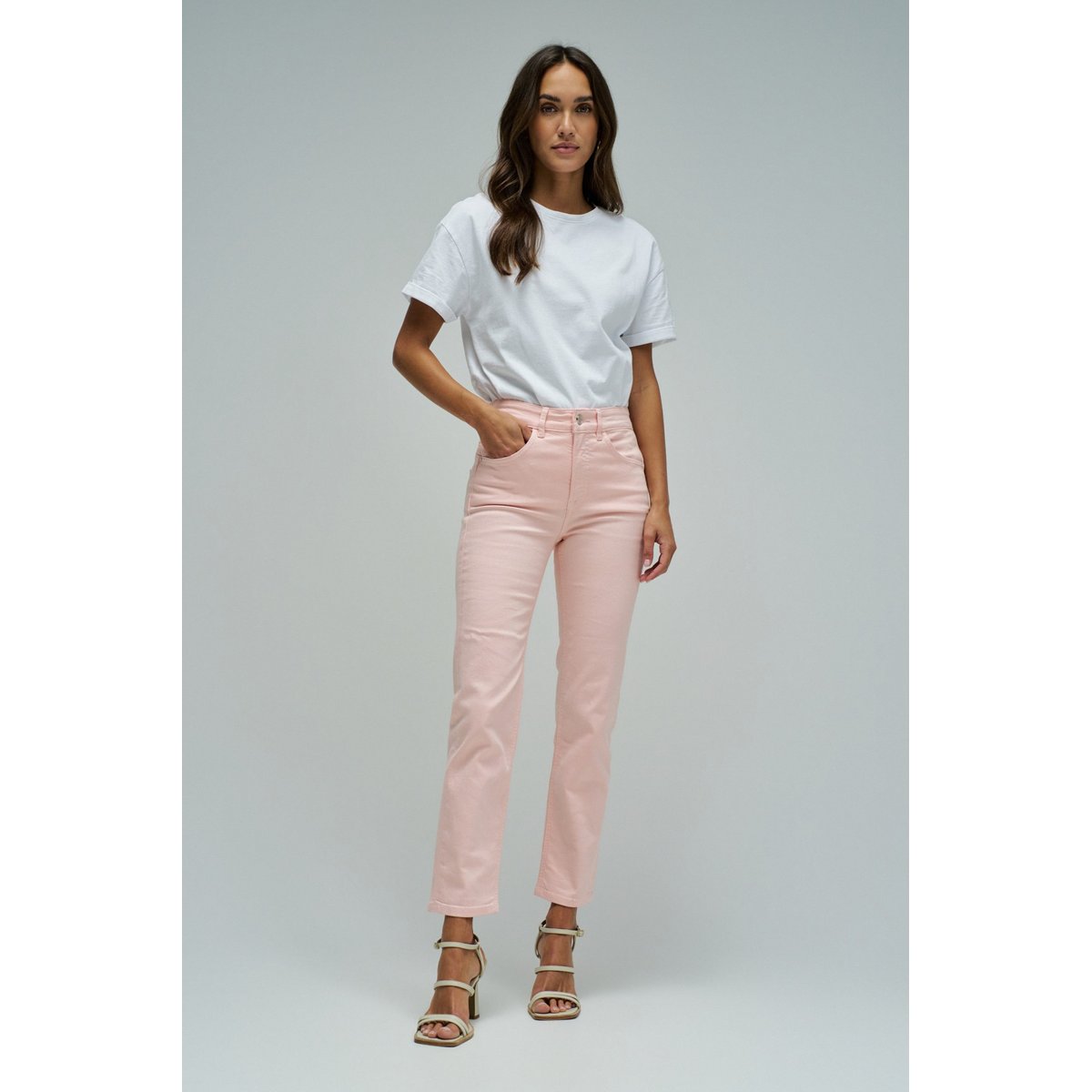 JEAN FAITH PUSH IN CROPPED SLIM rose, SALSA JEANS