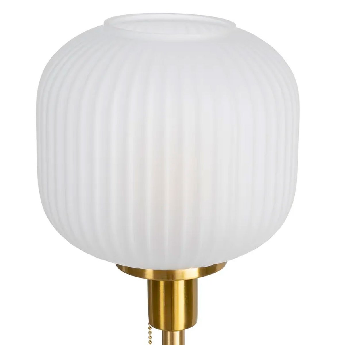Lampe à poser à tirette noir et doré abat-jour verre poli 20x20x60cm doré, WADIGA