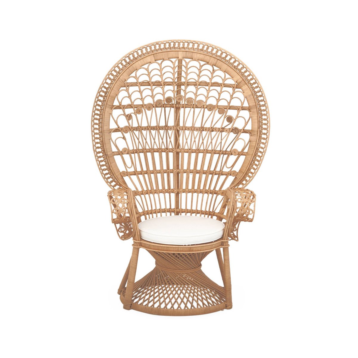 Fauteuil vintage rotin MAHE naturel, SWEEEK