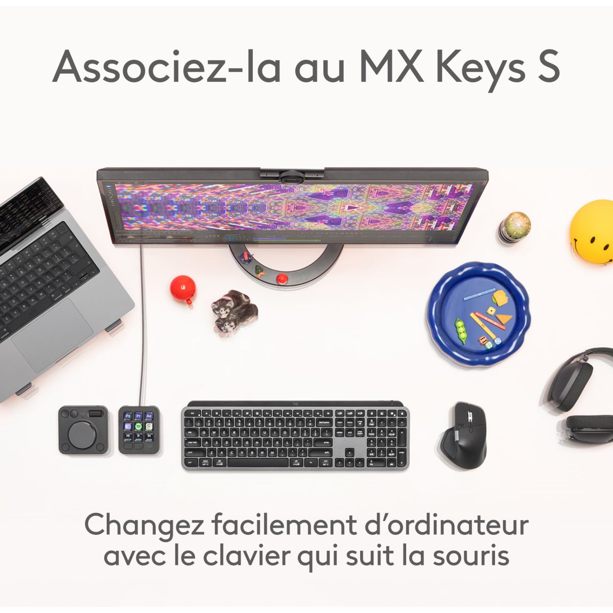 Souris sans fil rechargeable Souris sans fil rechargeable MX Master 4 graphite + 2 mois Adobe couleur unique, LOGITECH