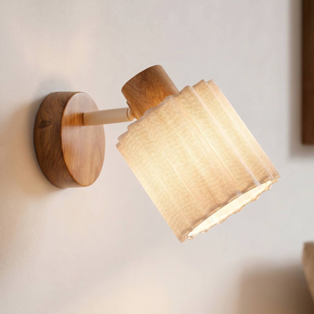 Applique en bois moderne, Shiloh bois clair, beige, LINDBY