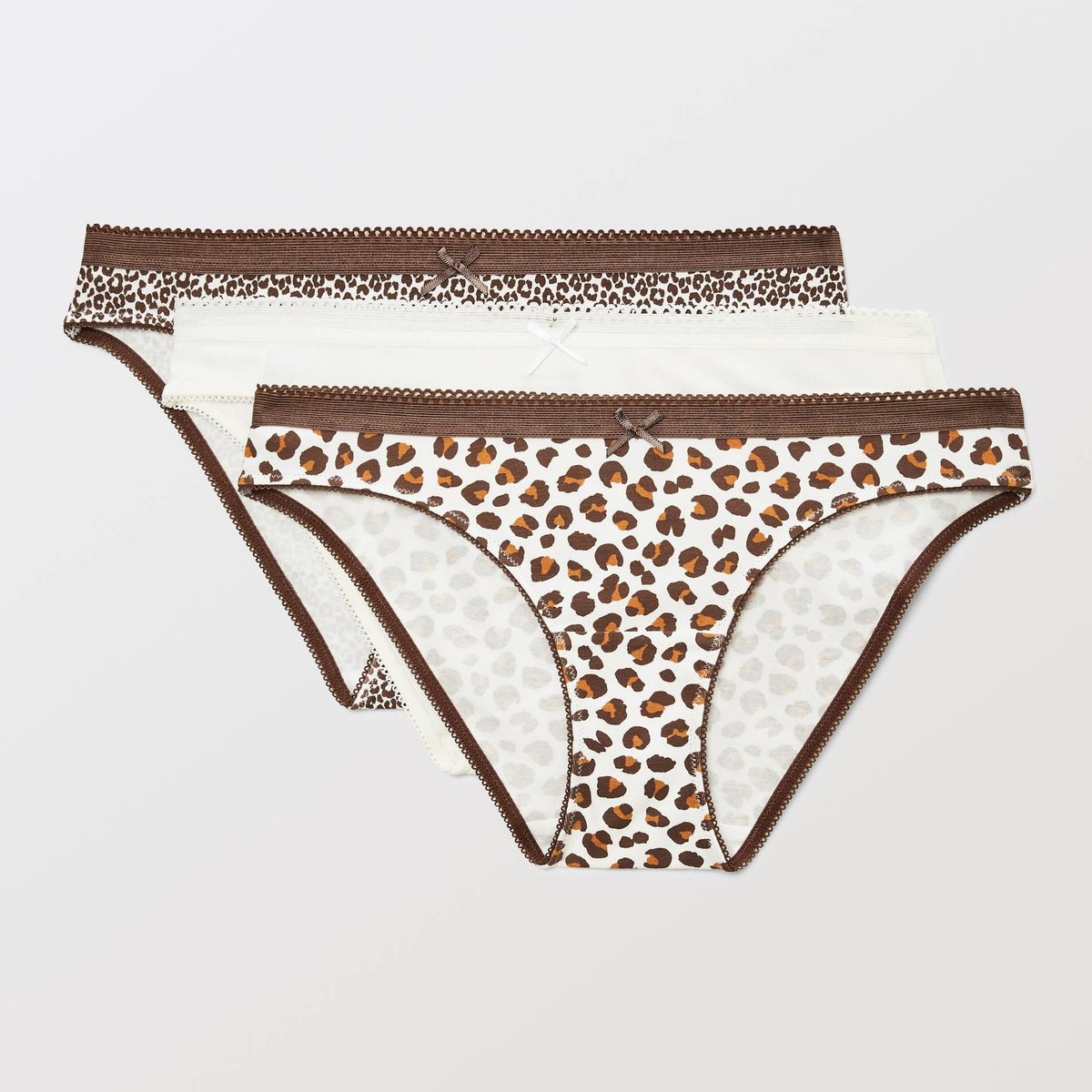Lot de 3 culottes LEXIE en coton BIO GOTS ecru, MONOPRIX