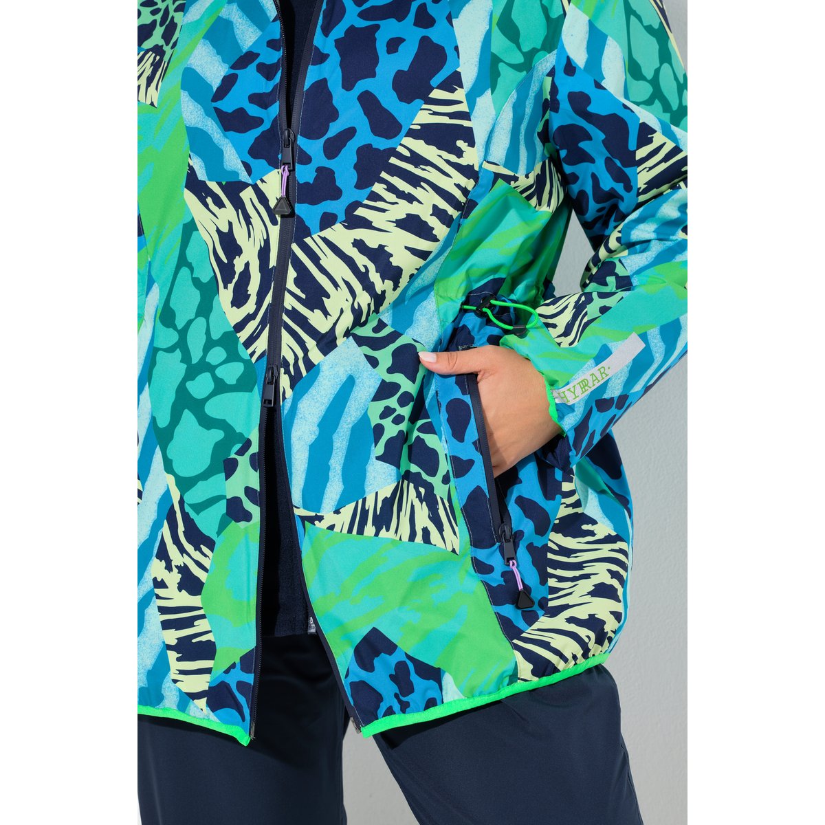 Veste de pluie technique, motifs animal menthe verte, ULLA POPKEN