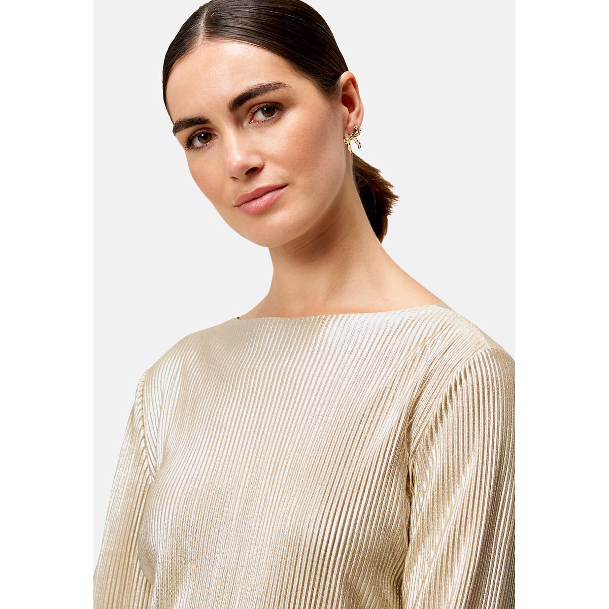 Plissee-Shirt strukturiert naturegold, ZERO
