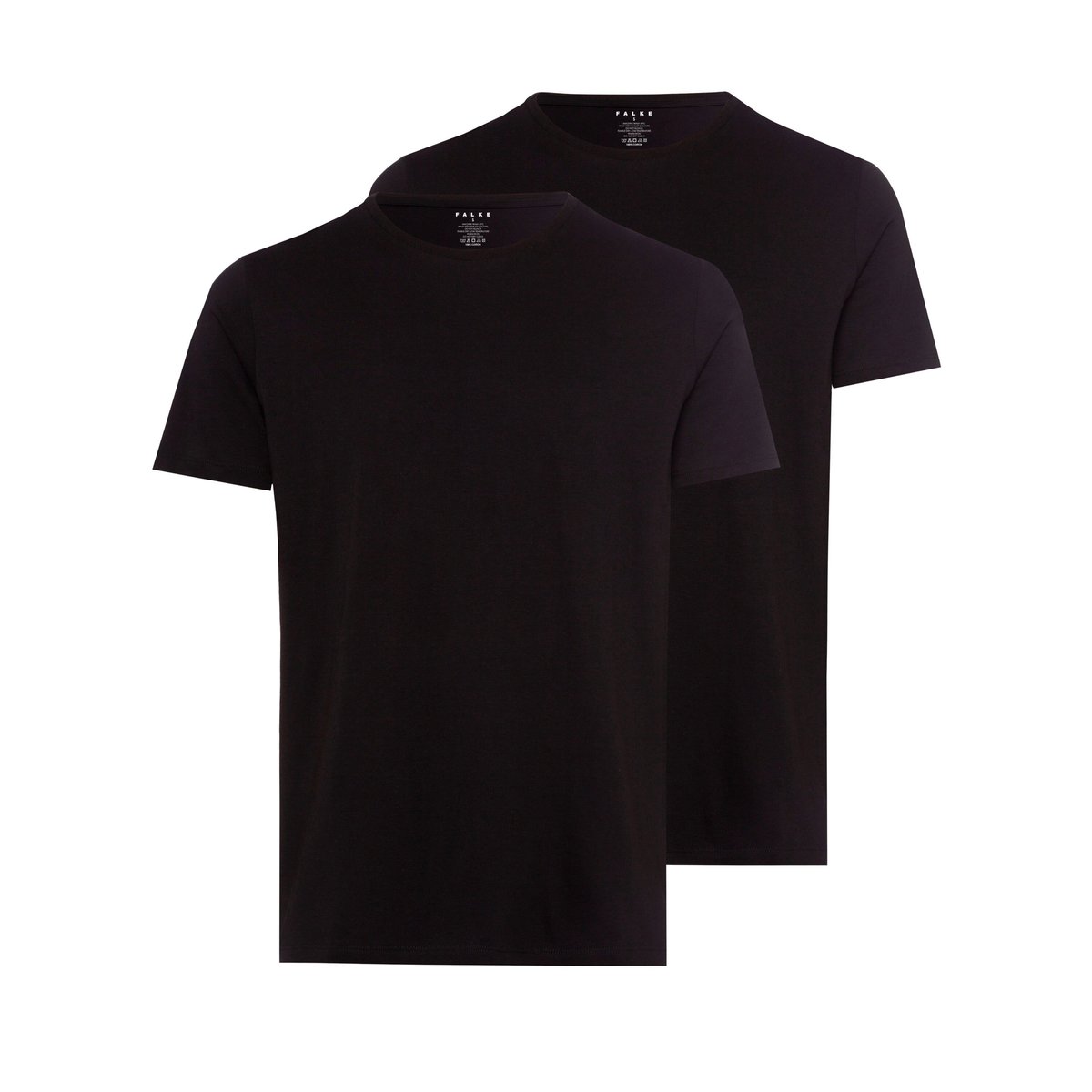 T-Shirt 2-Pack noir, FALKE