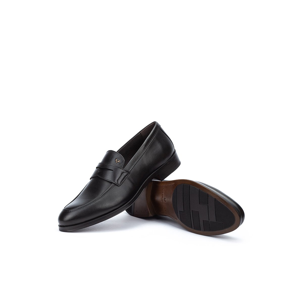 Mocassins cuir Empire black, MARTINELLI