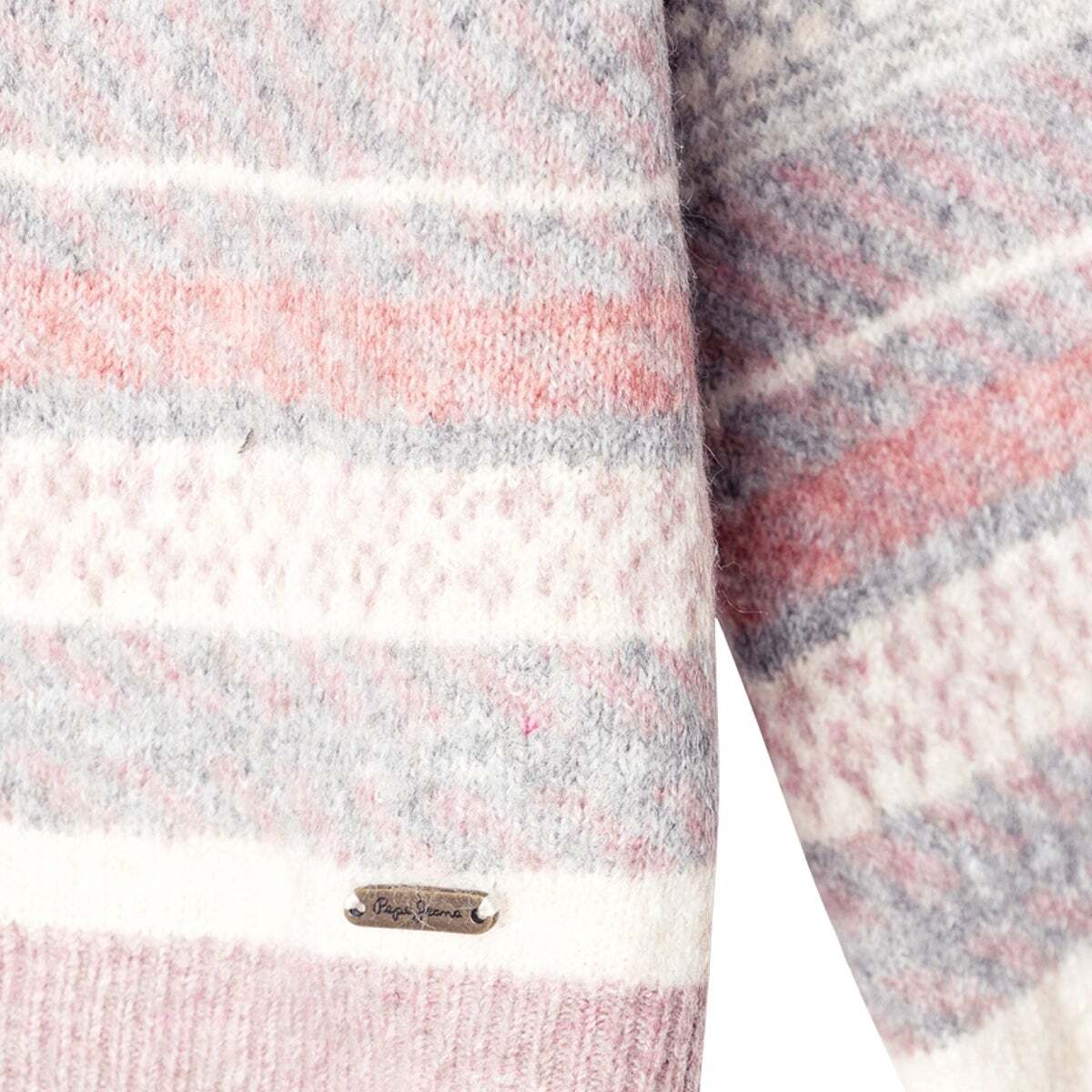 Pull Col Rond En Maille Fairisle purée, PEPE JEANS