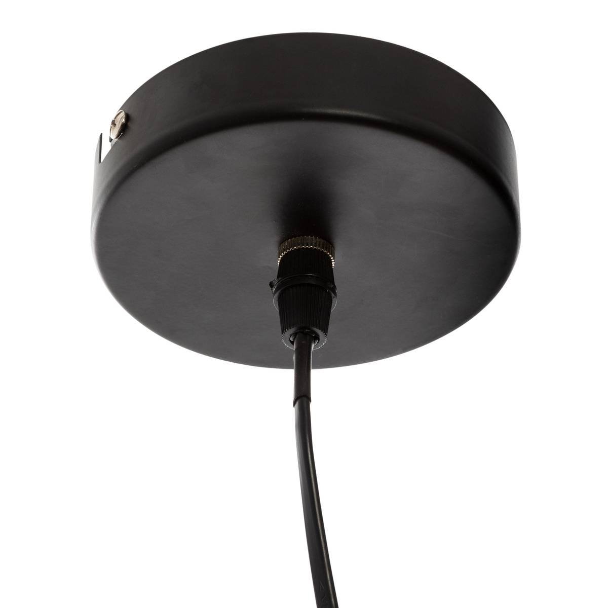 Suspension filaire métal ondulé CUZCO noir, ATMOSPHERA