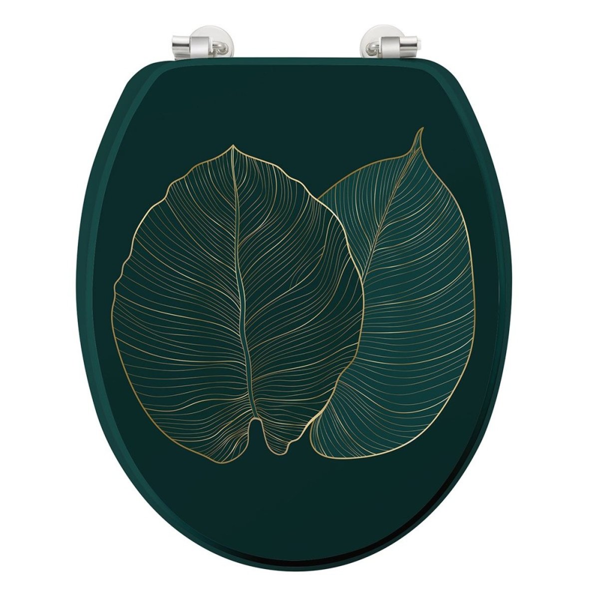Abattant WC MDF charnières métal Jade vert, DECORATIE