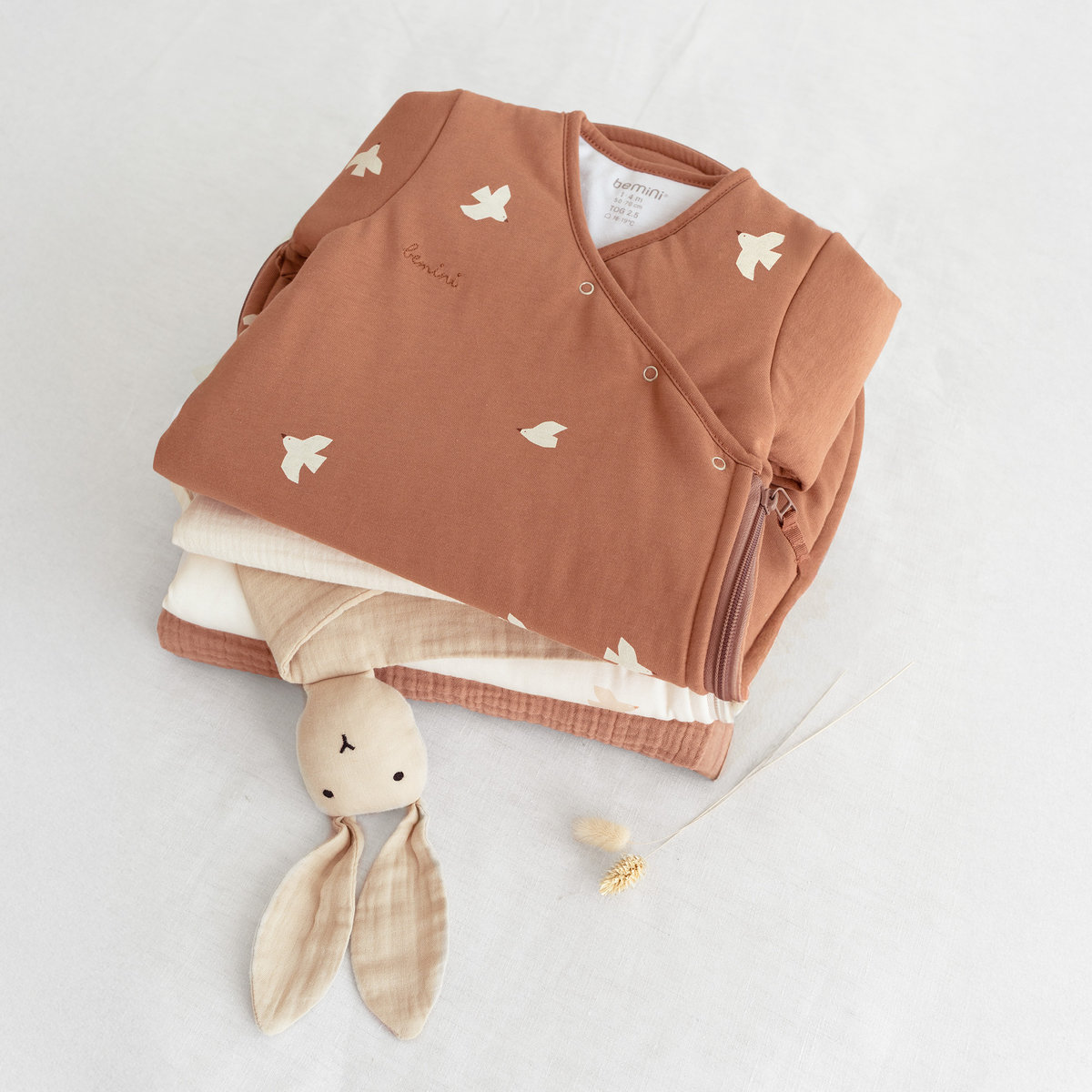 Gigoteuse avec moufles hiver - TOG 2.5 Cocon moelleux piuma moka, BEMINI