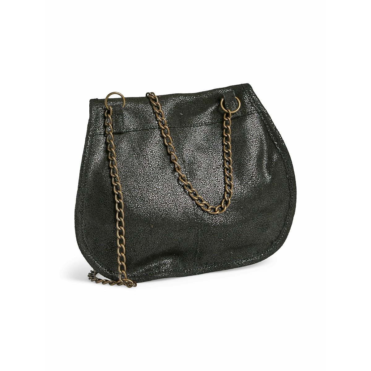 Julia Small Leather Bag black, PIECES