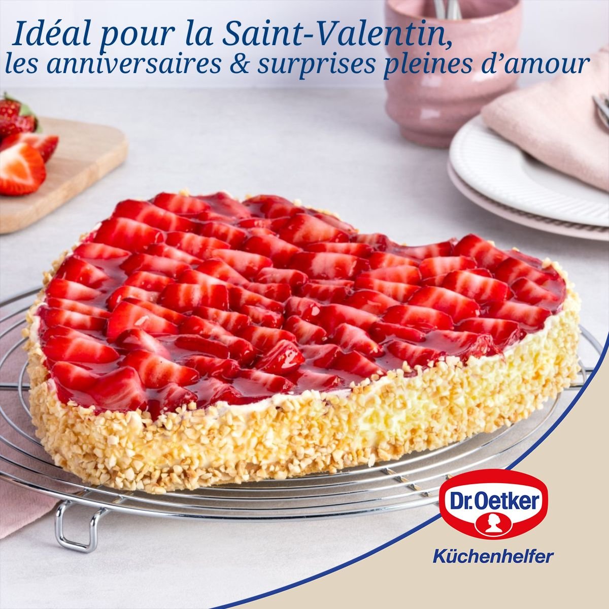 Lot de 2 moules à charnière 25/27 cm en acier TRADITION noir, DR OETKER