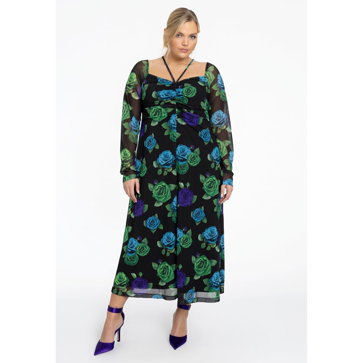 Robe imprimée noir, YOEK