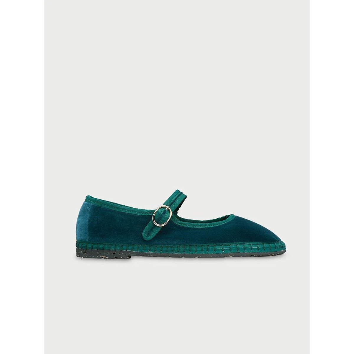 Ballerine Mary-Jane in velluto Sethe verde/verde, FLABELUS