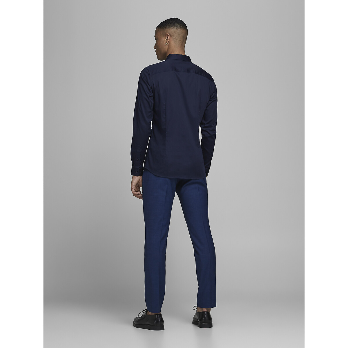 Chemise super slim bleu marine, JACK & JONES