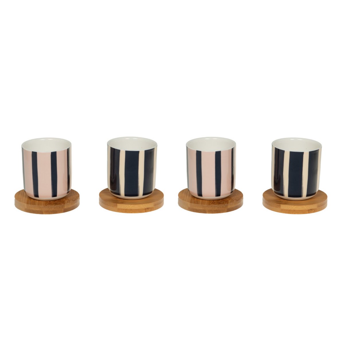 Coffret de 4 tasses avec sous tasses Mareva 10 cl - MAREVA multicolore, TABLE PASSION