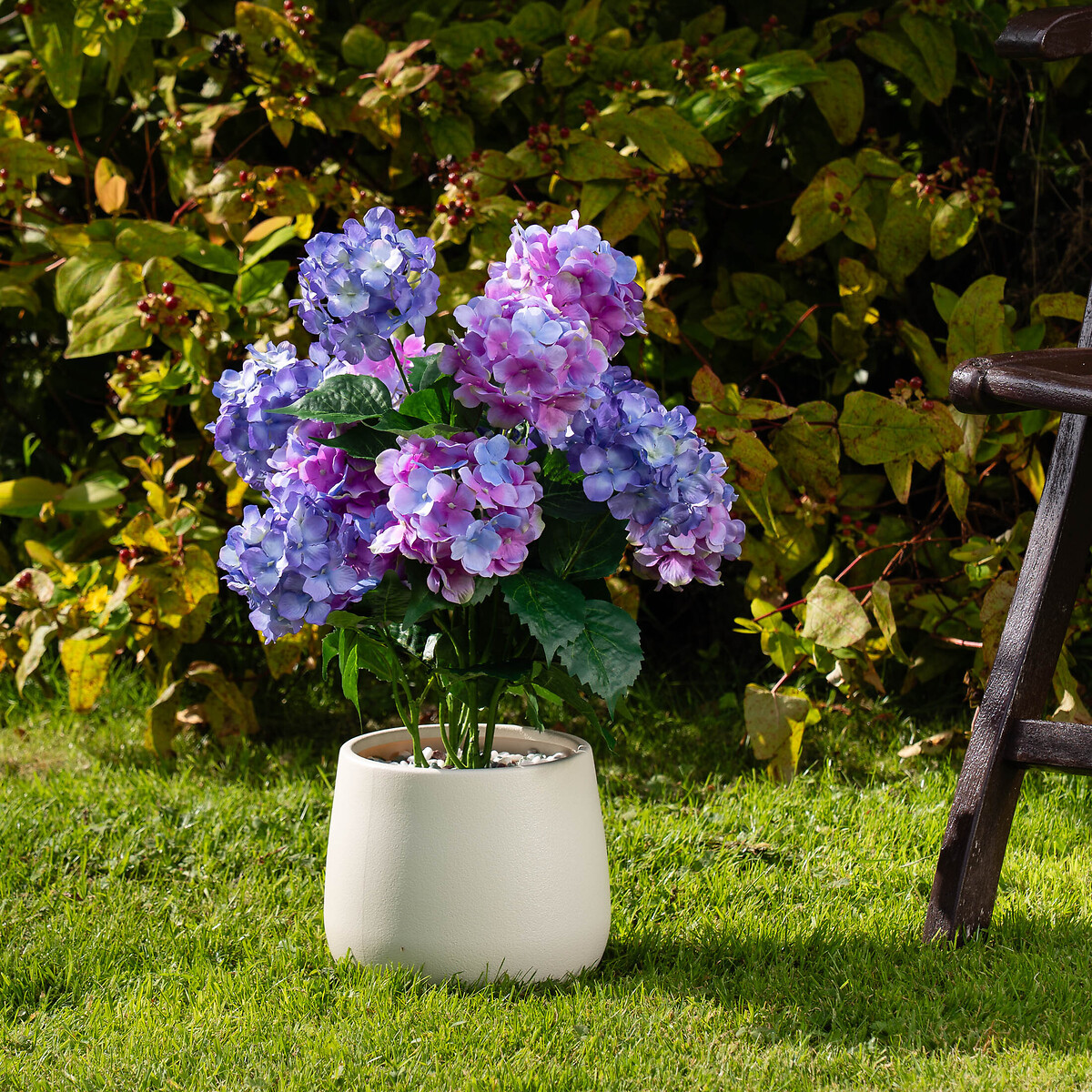 58cm Outdoor Pink & Purple Hydrangea Planter purple, SO'HOME