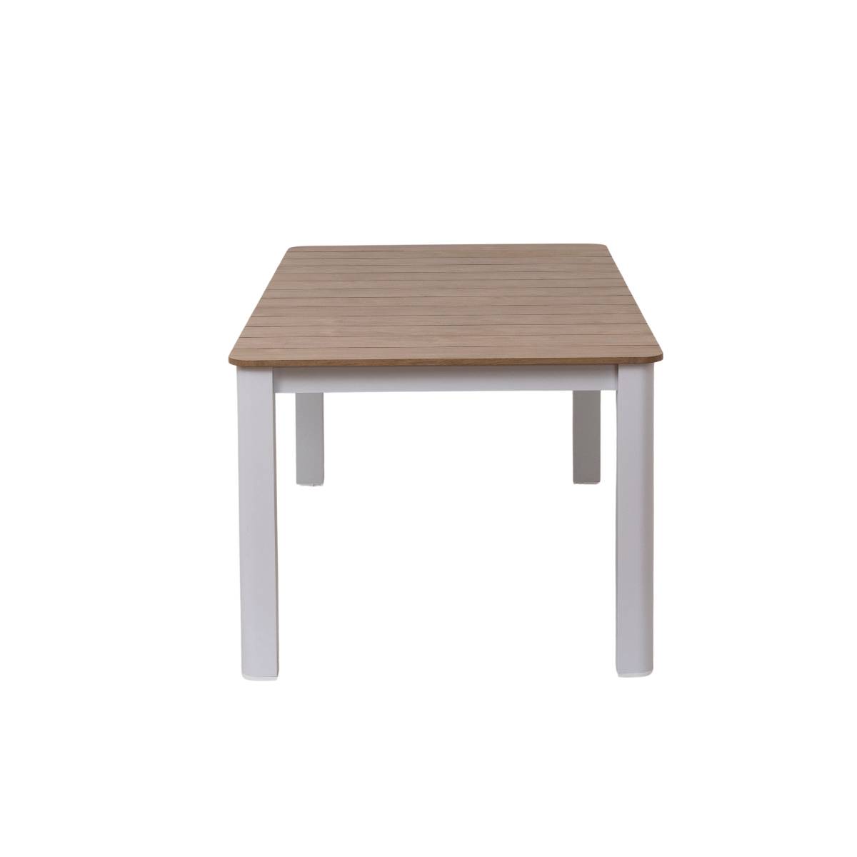 Table de jardin en aluminium AYDEN blanc, MADE IN MEUBLES