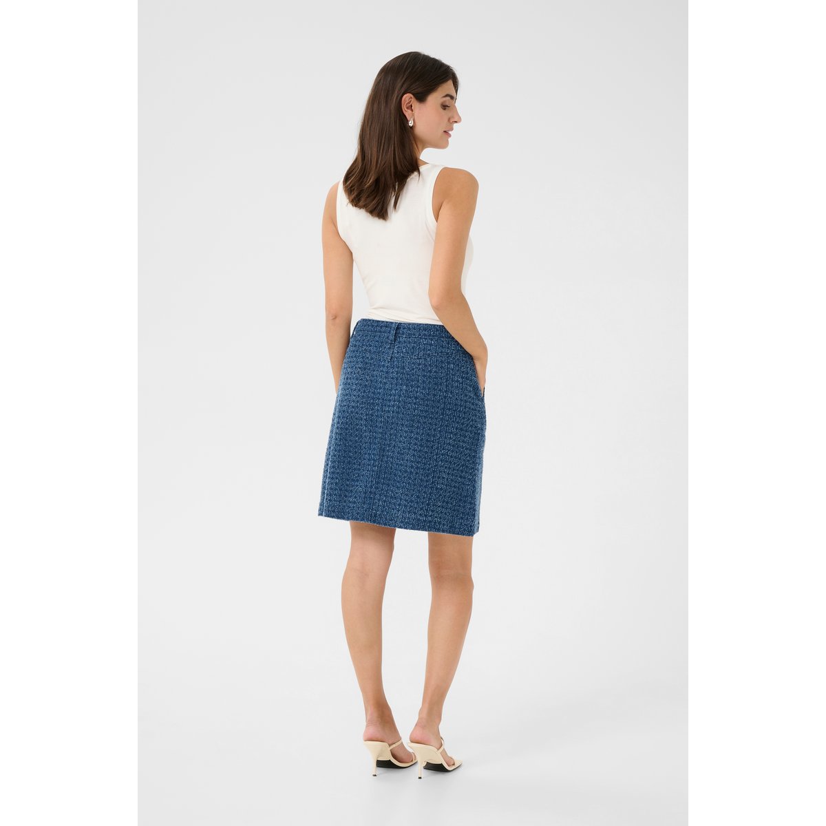 Jupe en jean bleu dark blue wash, CULTURE