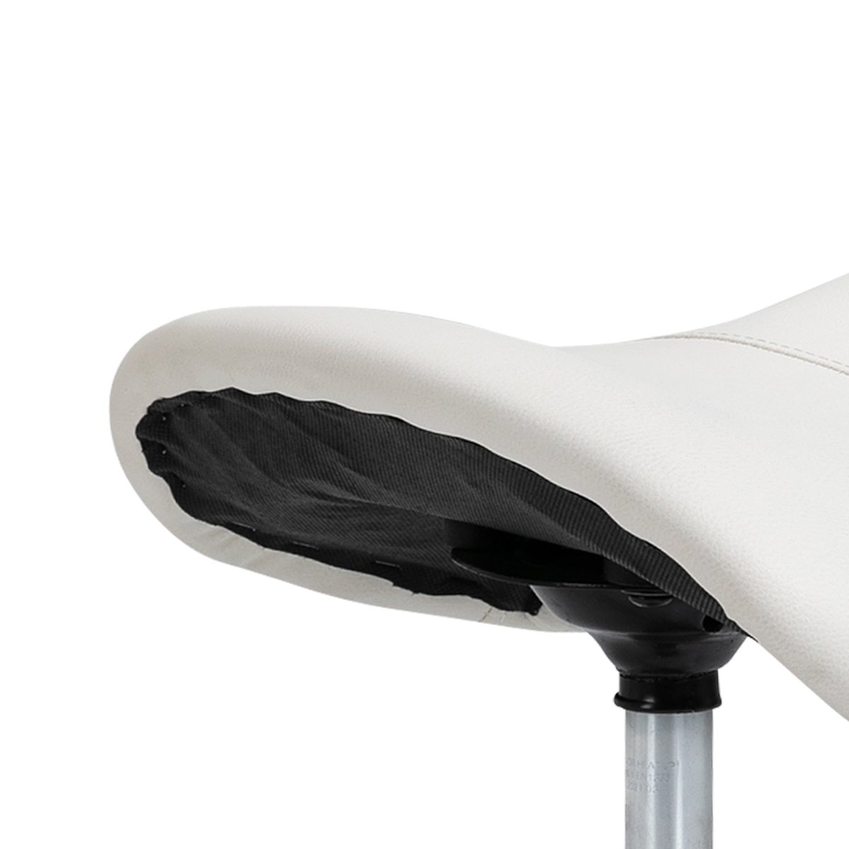 Tabouret de salon Métal Blanc blanc, HOMCOM