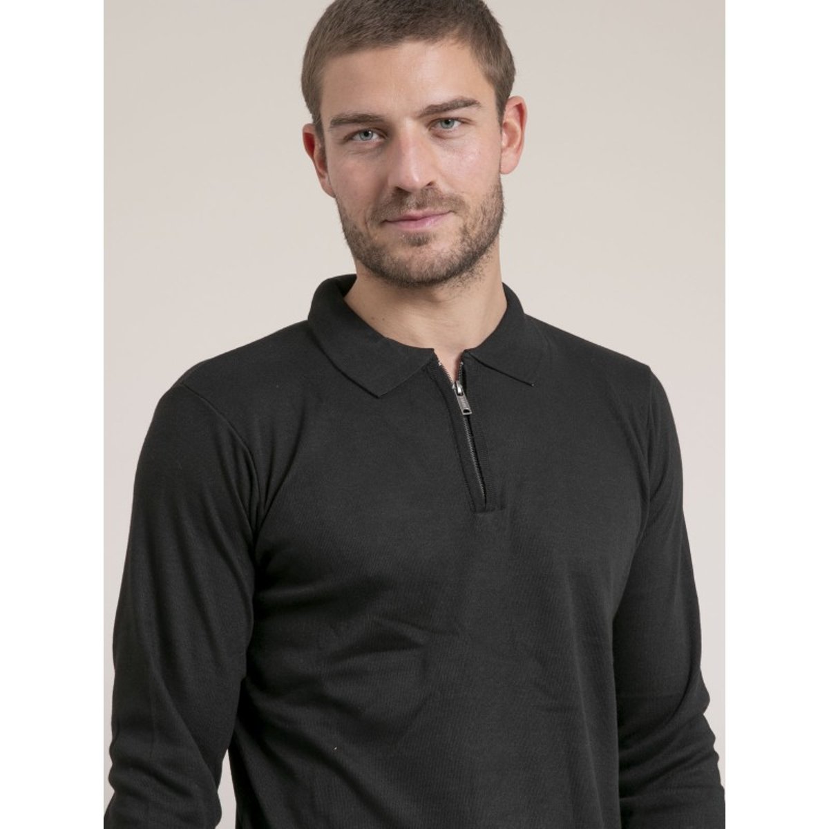 Pull Fin Col Zippé Lenowilem noir, RITCHIE