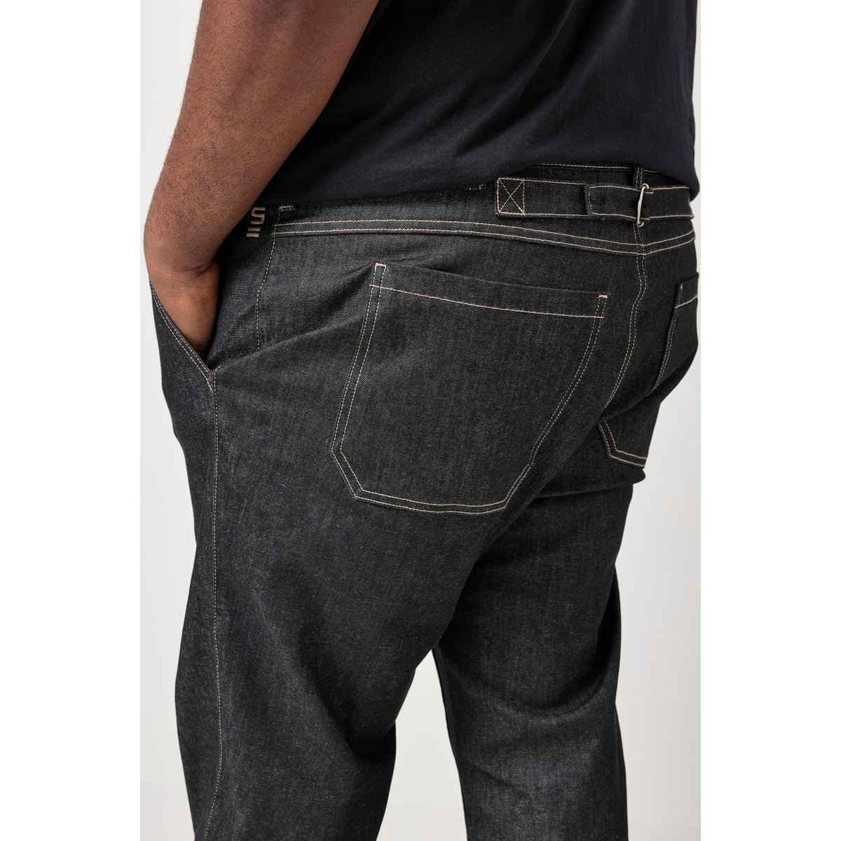 Jean 5 poches, raw denim noir, STHUGE