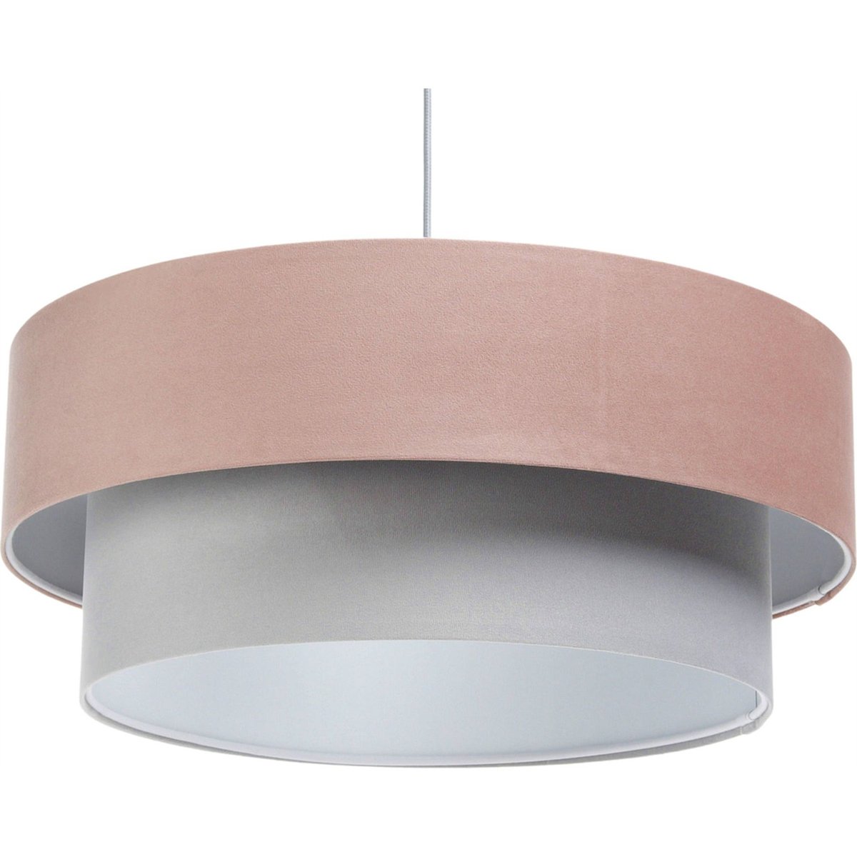 Suspension ronde en tissu pour chambre enfant Jasmin bebe rose poudré et beige crème, BPS KONCEPT