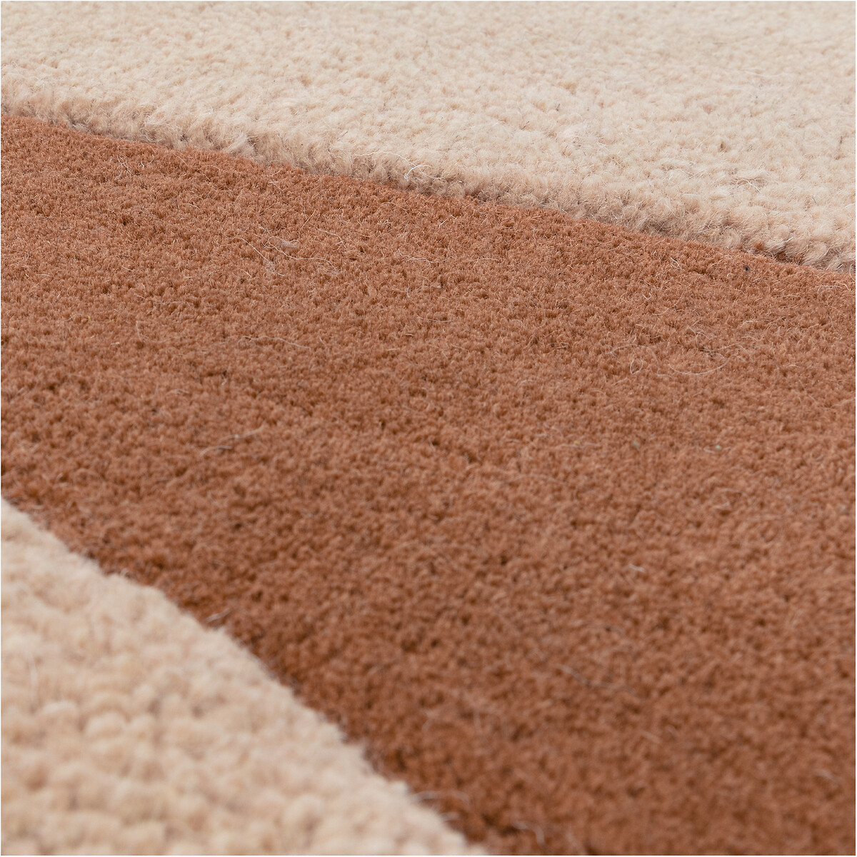 Abstract Collage Pattern Rug in 100% Wool terracotta, ÉDITÉ