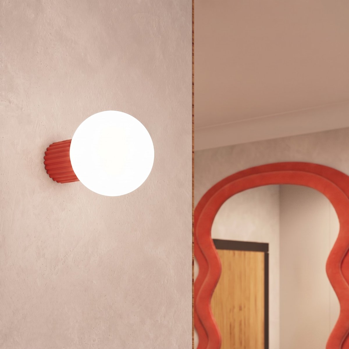 Plafonnier Aluminium Rouge G9 1 Halo rouge, EDEN
