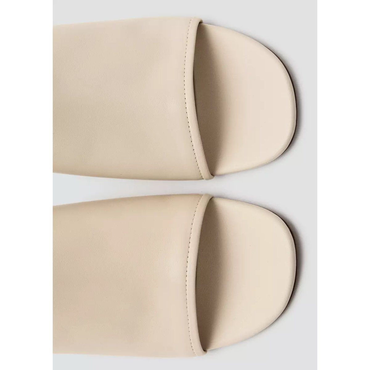 Sandales cuir talon bloc écru, MANGO