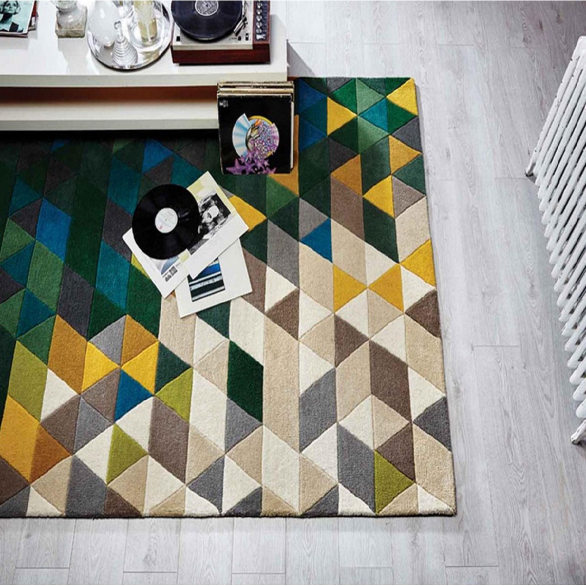 Tapis salon et chambre design pure laine SHAPE multicolore, NOVATREND