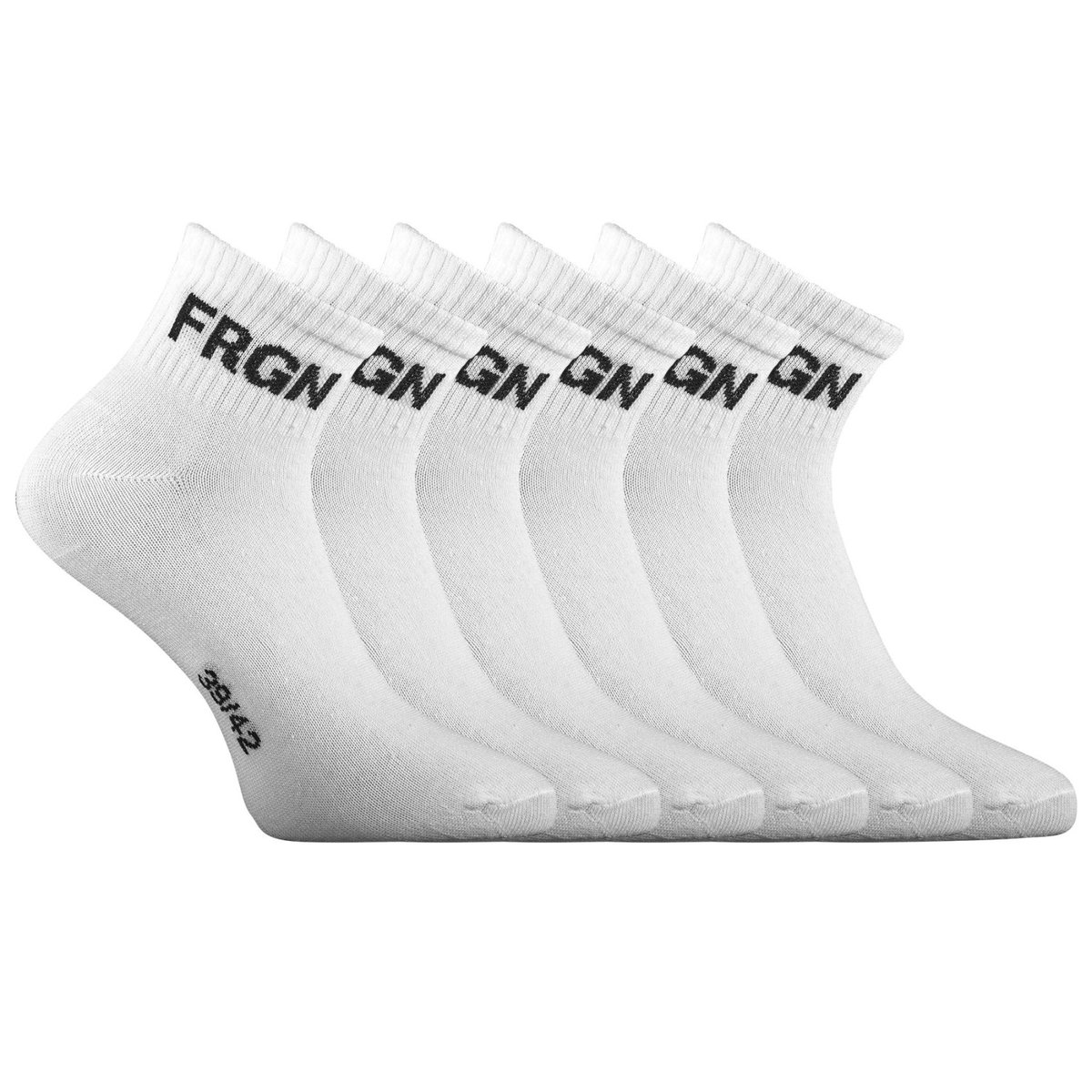 Lot De 6 Paires De Socquettes blanc/noir, FREEGUN