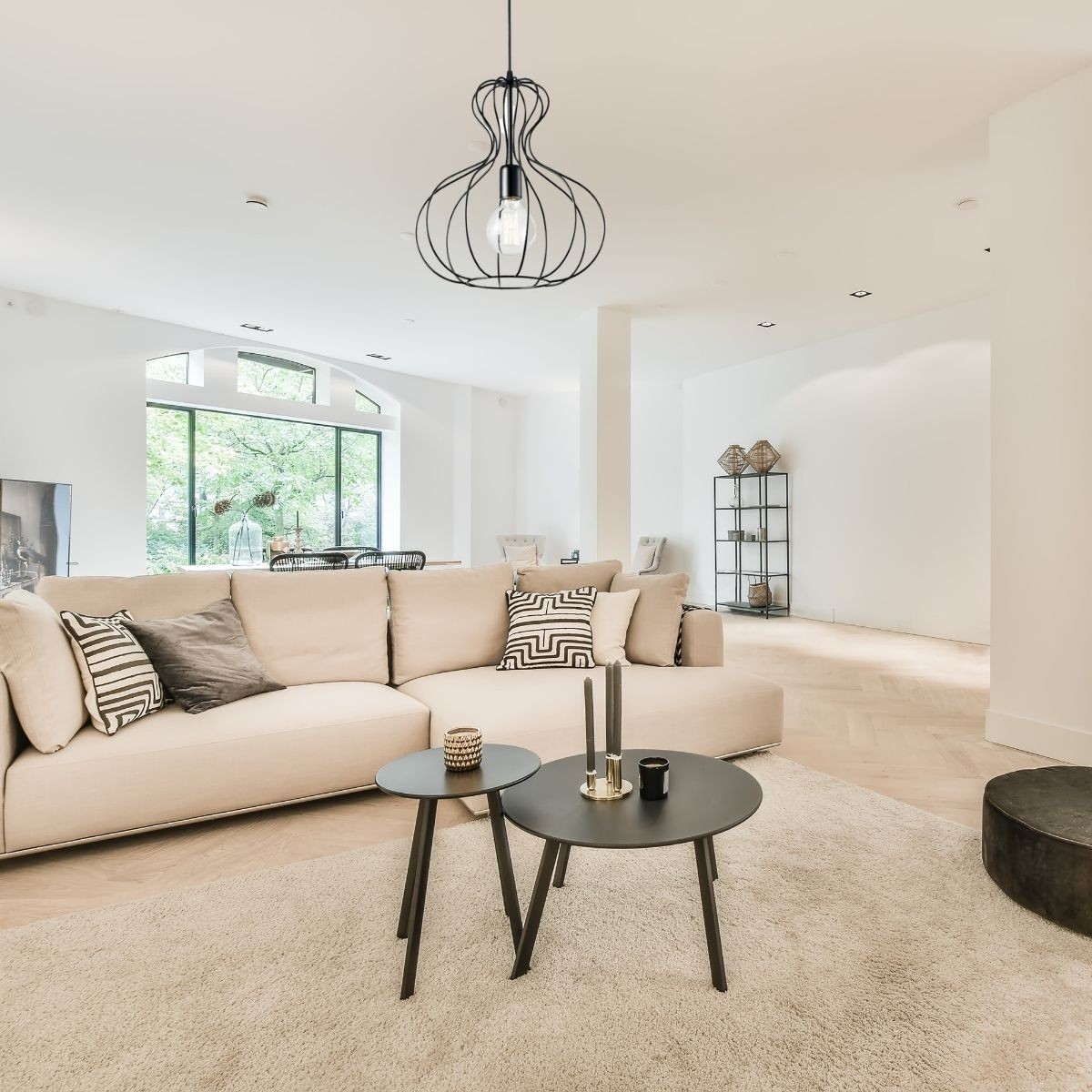 Suspension AMPOLLA noir, IDEAL LUX