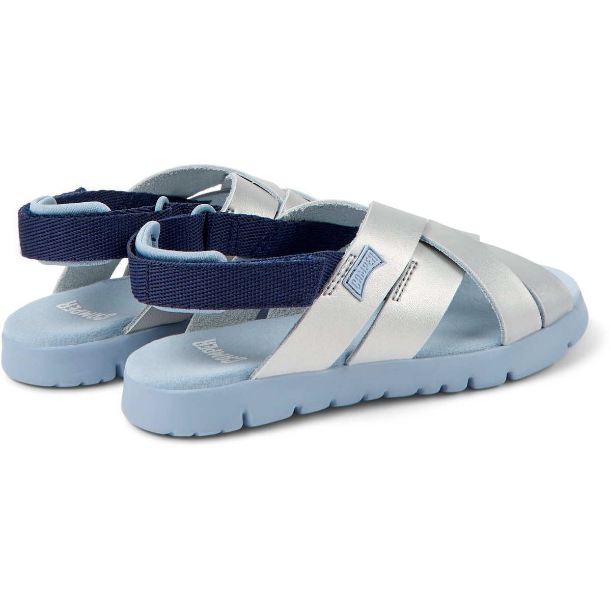 Sandales Oruga cuir argent, CAMPER