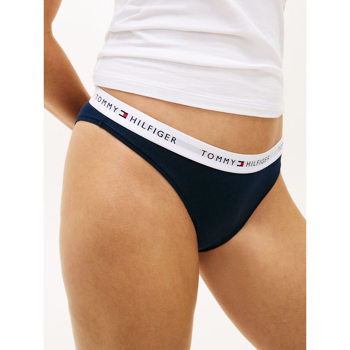 Confezione da 3 slip Essentials nero + rosa chiaro + blu chiaro, TOMMY HILFIGER