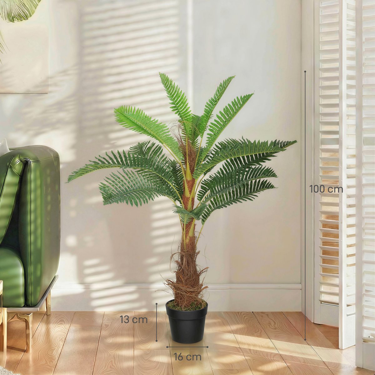 Palmier artificiel vert, HOMCOM